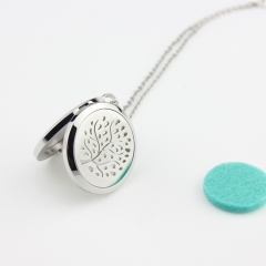 Fashion Jewelry Essential Oil Locket Silver Diffuser Necklace