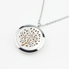 Fashion Jewelry Essential Oil Locket Silver Diffuser Necklace