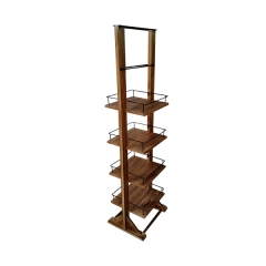 Pine wood display floor stand