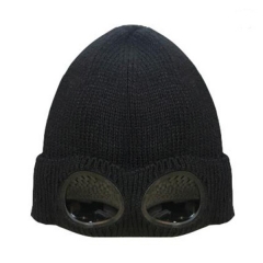 Windproof Knitted Hat With Glasses