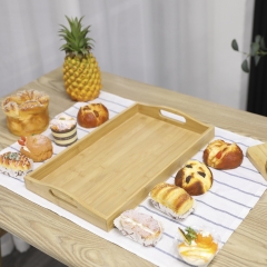 Rectangle Bamboo Tray With Handles