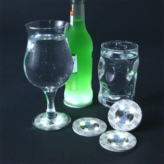 Bar Nightclub Plastic Luminous Led Cup Led Bottle Sticker For Drinks Party Lighted Coaster Sticker