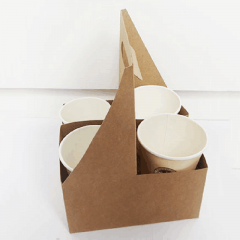 4 Corner 32 OZ Pop-Up Food And Drink Tray