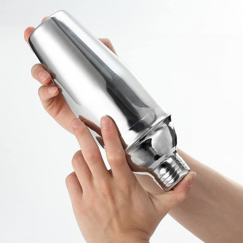 Three stage stainless steel electroplated metal shaker