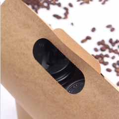Kraft Paper Takeout Holder Drink Cup Stand Handle