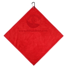 Customized Lasered Terry Microfiber Towel w/Carabiner