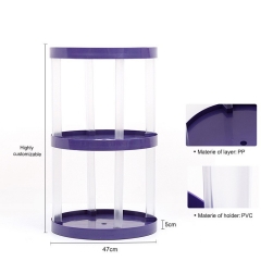 Round three-layer display rack