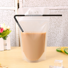Clear Drink Pouches With Straw