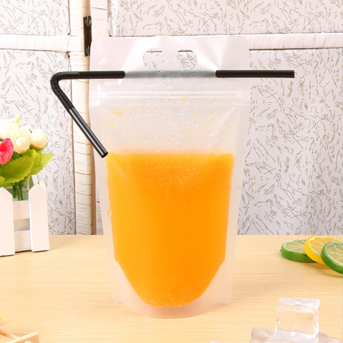 Clear Drink Pouches With Straw
