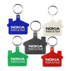 House Shape Soft Plastic Key Tag