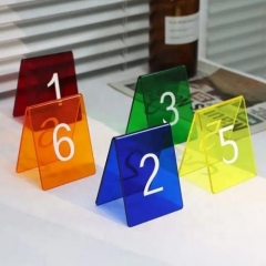 Acrylic Table Numbers Cards Signs For Reception