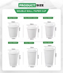 8oz 10oz Double Wall Hot Stamping Coffee Cups