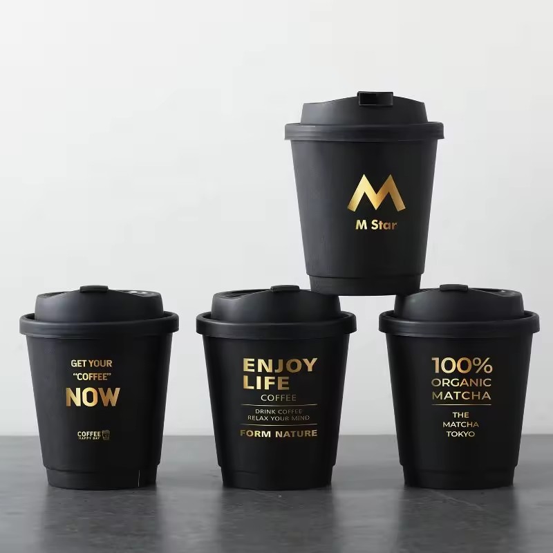 8oz 10oz Double Wall Hot Stamping Coffee Cups