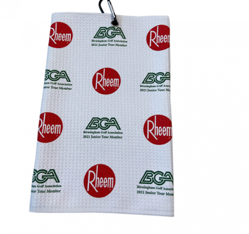Microfiber digital thermal transfer golf hook towel