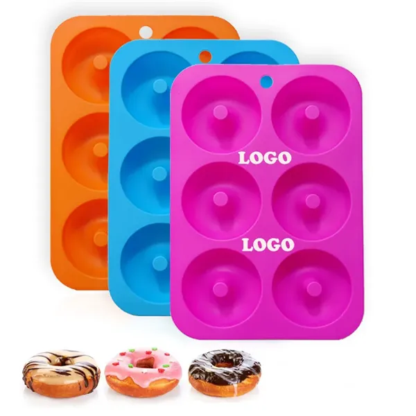 Non-Stick Silicone Mold for 6 Donuts 2.95 Inch