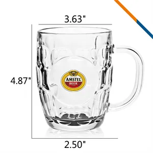 Eudora Glass Beer Mugs - 20 OZ.
