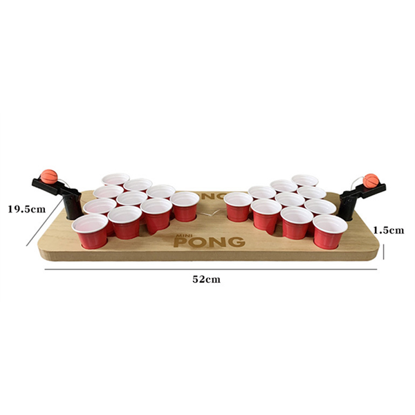 Wood Mini Beer Pong