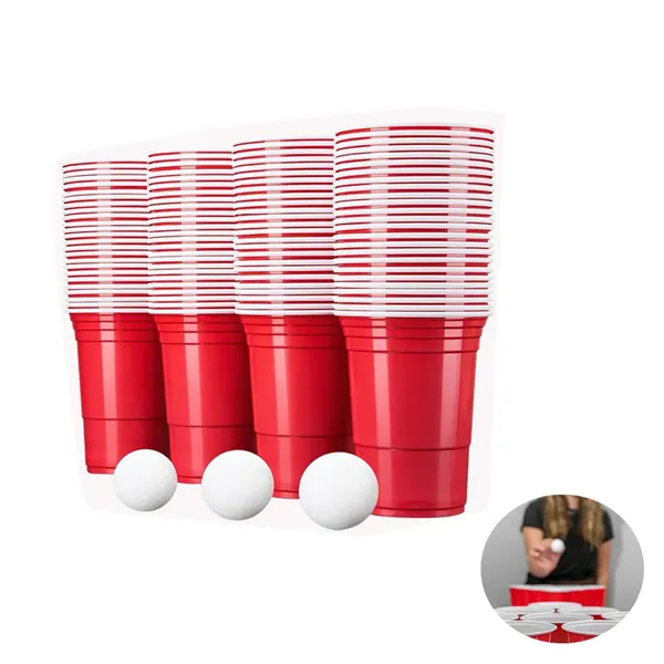 Beer Pong Set 24 Cups & 4 Balls