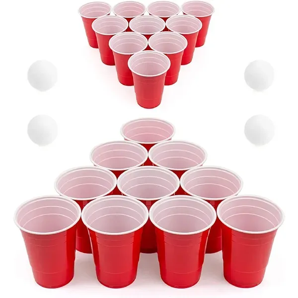 Beer Pong Set 24 Cups & 4 Balls