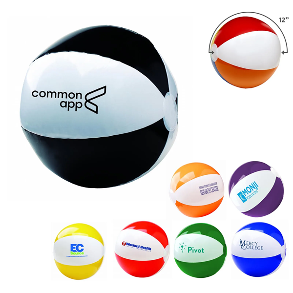 12" Two-Tone Beach Ball