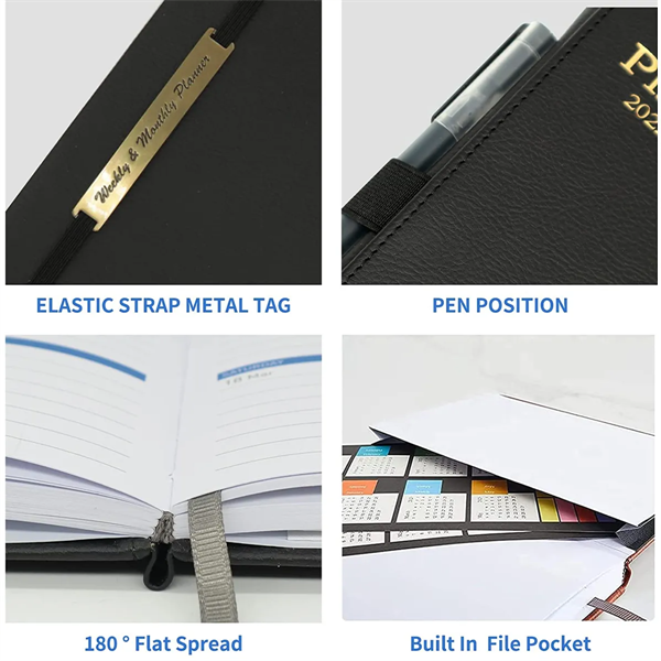 A5 Leather Planner Notebook