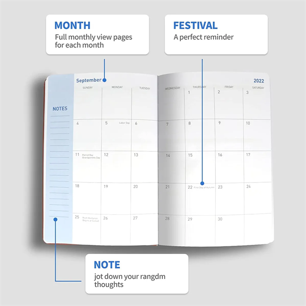A5 Leather Planner Notebook