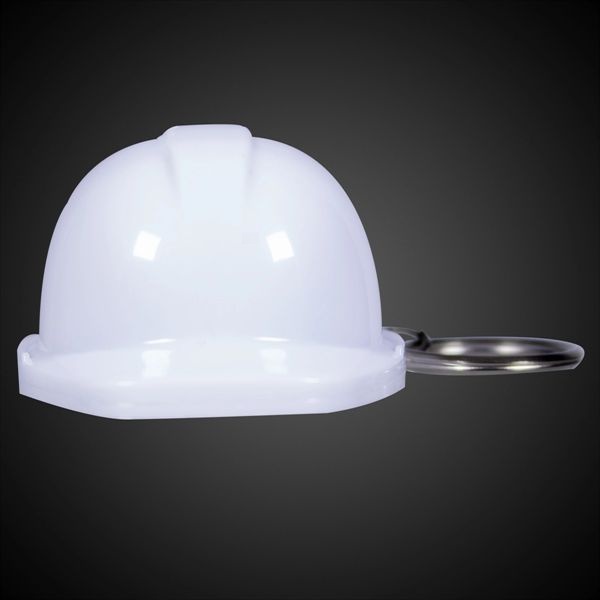 Plastic Construction Hat Bottle Opener Key Chain