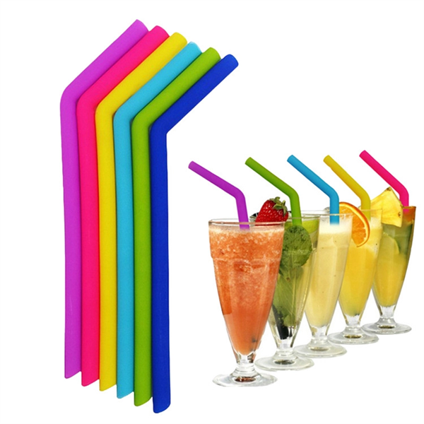 Bent Silicone Reusable Straws