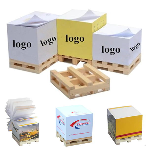Memo Note Pad with Wood Pallet