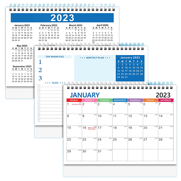 Monthly Desk Calendar AD 2023