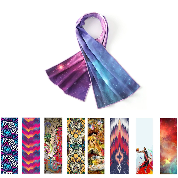 Full Print Cooling Towel with Carabiner Bag
